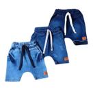 Kit 3 Bermuda Shorts Jeans Bebê Infantil Menino com Elastano