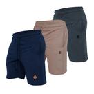 Kit 3 Bermudas De Moletom Masculinas Algodão Premium Academia Esportes