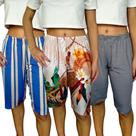 Kit 3 Bermudas Femininas Soltinhas Elástico Estampas Sortidas Suplex Light Pp ao Plus Size