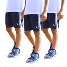 KIT 3 Bermudas Infantil Lisa Tactel Uniforme Escolar Com Cós de Elástico KIT 3 Bermudas Infantil Lisa Tactel Uniforme Escolar Com Cós de Elástico