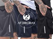 Kit 3 Bermudas Masculina esportiva com linha refletiva nas pernas