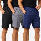 Kit 3 Bermudas Masculina Fitness com Bolsos Laterais para Academia e Treino