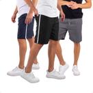 Kit 3 Bermudas Masculina Short Tactel Liso Academia Treino 432