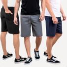 Kit 3 Bermudas Masculina Tactel Liso Academia Treino com Bolso Traseiro