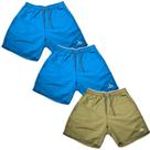 Kit 3 Bermudas Masculinas Lisa Curta Básico Shorts Verão