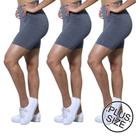 Kit 3 Bermudas Plus Size Heide Ribeiro Basic Suplex Academia