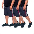 Kit 3 Bermudas Plus Size Masculina Short Tactel Treino Academia