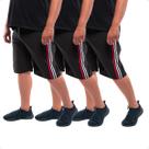 Kit 3 Bermudas Plus Size Masculina Short Tactel Treino Academia Kit 3 Bermudas Plus Size Masculina Short Tactel Treino Academia