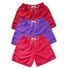 Kit 3 Bermudas Short Praia Neon Mauricinho Verão Cordão 019