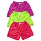 Kit 3 Bermudas Short Praia Neon Mauricinho Verão Cordão 024