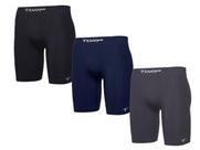 Kit 3 bermudas térmica esportiva sem costura alta compressão
