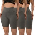 Kit 3 bermundas Legging Feminino Meia Coxa Cintura Alta