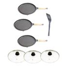 Kit 3 Bifeteiras Antiaderente Redonda TV 23cm e Espátula Kit 3 Bifeteiras Antiaderente Redonda TV 23cm e Espátula