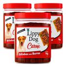Kit 3 Bifinho Carne 1kg Petisco Snack Cães Premium Pet Dog