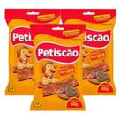 Kit 3 Bifinho Mastigável Petiscão Sabor Carne 60g
