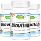 Kit 3 Bioviton Suplemento de Vitaminas e Minerais Unilife 60 Cápsulas
