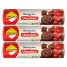 Kit 3 biscoito doce diet zero lactose chocolate 95g lowçucar