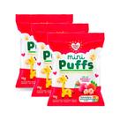 Kit 3 Biscoito Nhami Mami Mini Puffs Snack Beterraba e Morango 15g