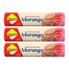 Kit 3 biscoito recheado diet zero lactose morango 120g lowçucar