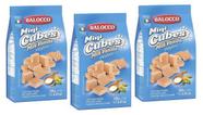 Kit 3 biscoito wafer balocco mini cubo baunilha 125g