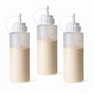 Kit 3 Bisnaga Profissional 600ml com Marcador ideal p/ Molhos