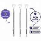 Kit 3 Bisturi Pedicure Dorsal Aço Inox 12cm para Remoção de Calosidade e Uso Profissional