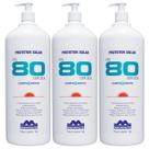 Kit 3 Bloqueador Protetor Solar Profissional 1 KG Corpo E Rosto FPS 80 Mavaro