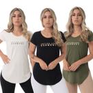 kit 3 Blusa Feminina Academia Fitness Action kit 3 Blusa Feminina Academia Fitness Action