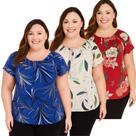 Kit 3 Blusa Feminina malha Fria Liganete Soltinhas Confortáveis