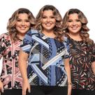 Kit 3 Blusa Feminina Plus Size Confortável Estampada