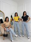 KIt 3 Blusa Feminina Ribana com manga, Tshirts moda feminina KIt 3 Blusa Feminina Ribana com manga, Tshirts moda feminina