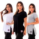 Kit 3 blusa femininas ps tapa bumbum academia