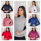 Kit 3 Blusas Feminina Gola Alta Manga Longa Segunda Pele, inverno Kit 3 Blusas Feminina Gola Alta Manga Longa Segunda Pele, inverno