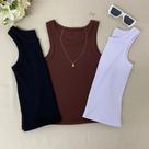 kit 3 blusas regata feminina básica americana verão blogueira estilosa tendencia dia a dia
