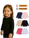 Kit 3 Blusas Térmicas infantil Menina Manga Longa Térmicas Manga longa Inverno Infantil
