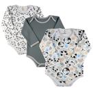 Kit 3 Body Bebe Moletom Para Meninos E Meninas Diversas Cores Estampas