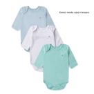 Kit 3 Body's Bebê JunkesBaby em Suedine Verde/Azul/Branco Tamanho: RNCor:Igual da foto Kit 3 Body's Bebê JunkesBaby em Suedine Verde/Azul/Branco Tamanho: RNCor:Igual da foto