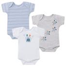 Kit 3 Body's Bebê Menino JunkesBaby em Suedine c/ Estampa Br Tamanho: RNCor:Igual da foto Kit 3 Body's Bebê Menino JunkesBaby em Suedine c/ Estampa Br Tamanho: RNCor:Igual da foto