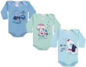 KIT 3 BODY SUEDINE MANGA LONGA PARA BEBÊ P AO G Little Baby