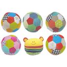 Kit 3 Bola De Pelúcia Colorida Com Barulhinho 15Cm - Sortido