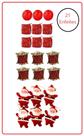 Kit 3 Bolas + 6 Caixinha de Presente + 6 Tambor + 6 Papai Noel Enfeite para Pendurar Natalino