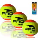 Kit 3 Bolas Beach Tennis Pró Itf Areia Bolinha Tênis Praia