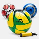 Kit 3 Bolas De Futebol Com Bomba Enchimento Society Treino Kit 3 Bolas De Futebol Com Bomba Enchimento Society Treino