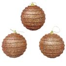 Kit 3 Bolas de Natal Brilhante com Glitter Enfeite Festivo