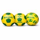 Kit 3 Bolas Infantil Brasil Vinil Copa Futebol Lider
