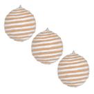 Kit 3 Bolas Natal 10cm Espiral Branco Dourado Enfeite Luxo Kit 3 Bolas Natal 10cm Espiral Branco Dourado Enfeite Luxo