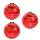 Kit 3 Bolas Natal 25cm Glitter Gigante Enfeite Natal Árvore