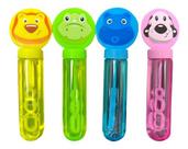 Kit 3 Bolha de Sabão 14cm Bastão com Animais Cores Sortidas Cor:Sortidas