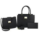 Kit 3 bolsas feminina castelo com carteira com recorte moderno Kit 3 bolsas feminina castelo com carteira com recorte moderno