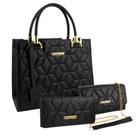 Kit 3 Bolsas Femininas Bordada Paris, Bolsa Castelo, Bolsa Balada, Carteira De Mão Super Delicada.